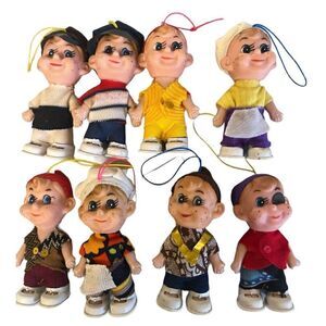 Vintage Santa’s Elves ornament 1970’s set of 8